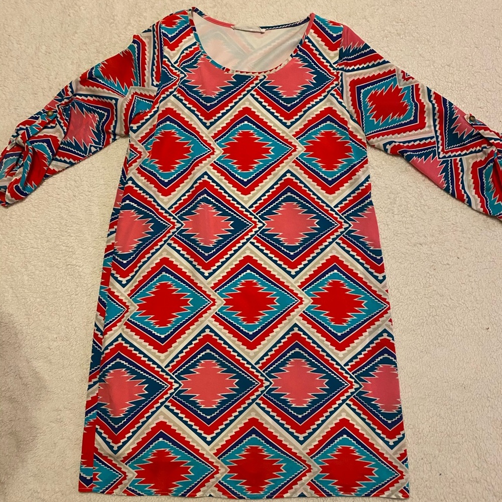 Aztec Print Dress